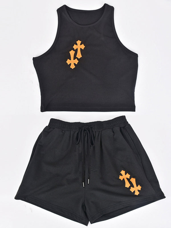 Crossed Squared - Embroidered CO ORD