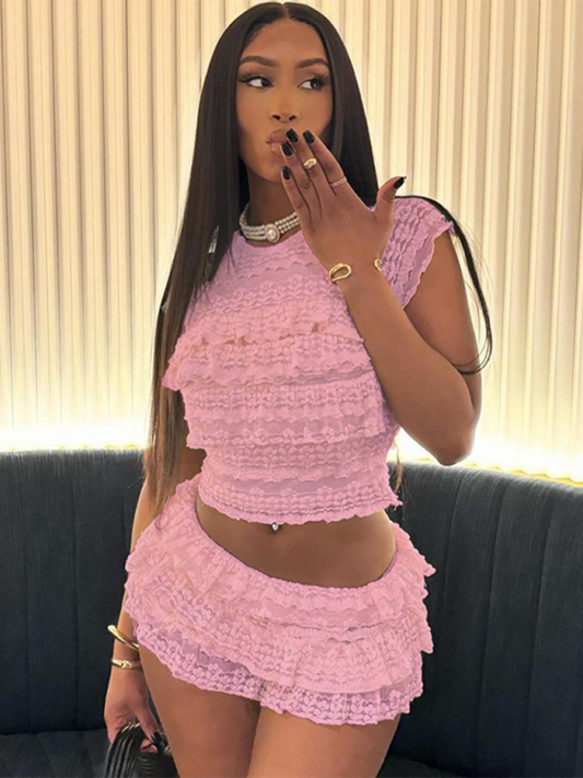 Alanah - Tiered Ruffles Set